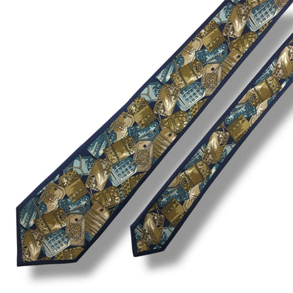 【7161】美品！ミラショーン　ネクタイ　タグ柄