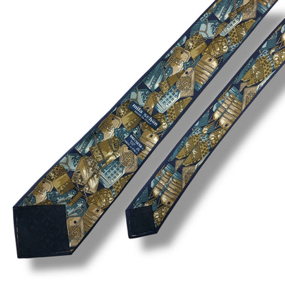 【7161】美品！ミラショーン　ネクタイ　タグ柄