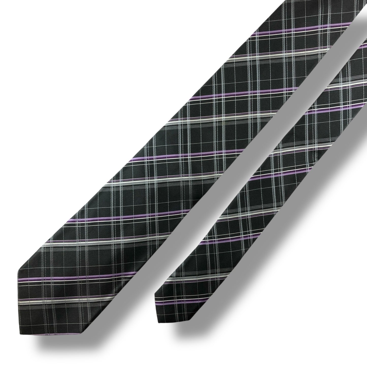 【7162】良品！コムサメン　ネクタイ　グレー系