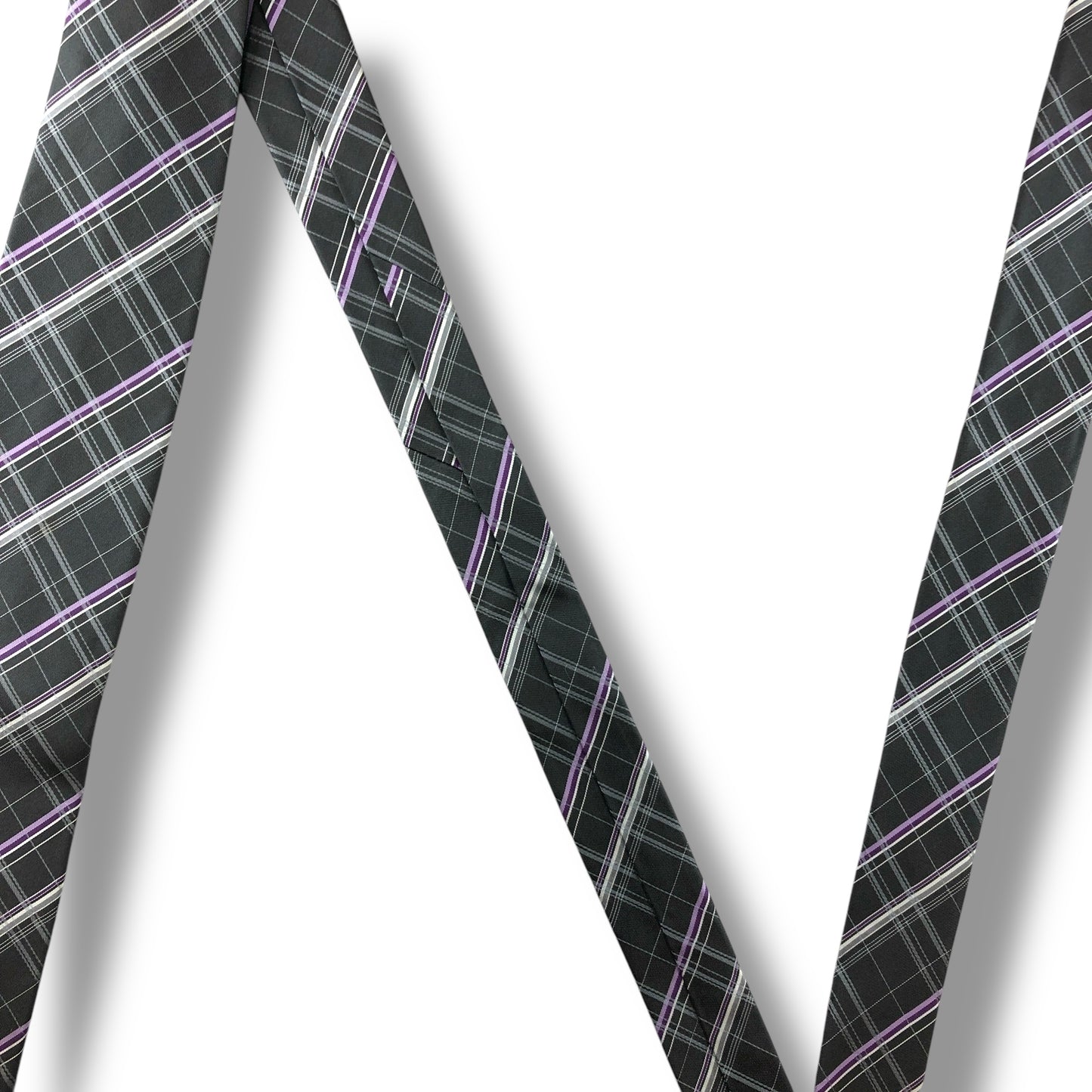 【7162】良品！コムサメン　ネクタイ　グレー系