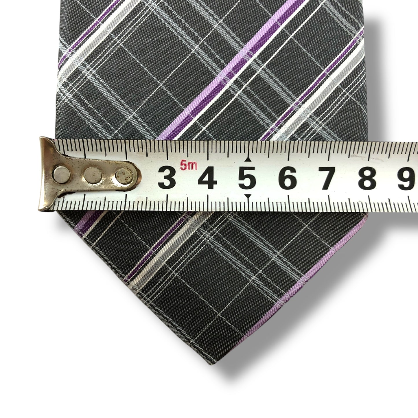 【7162】良品！コムサメン　ネクタイ　グレー系