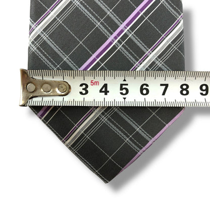 【7162】良品！コムサメン　ネクタイ　グレー系