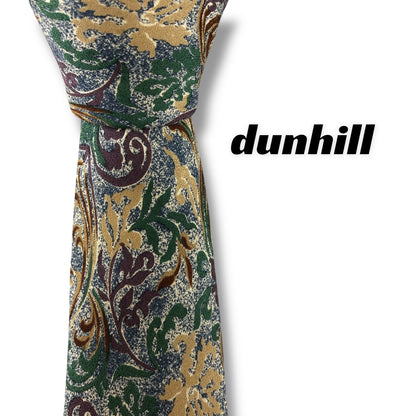 【7163】美品！ダンヒル　ネクタイ　水色系