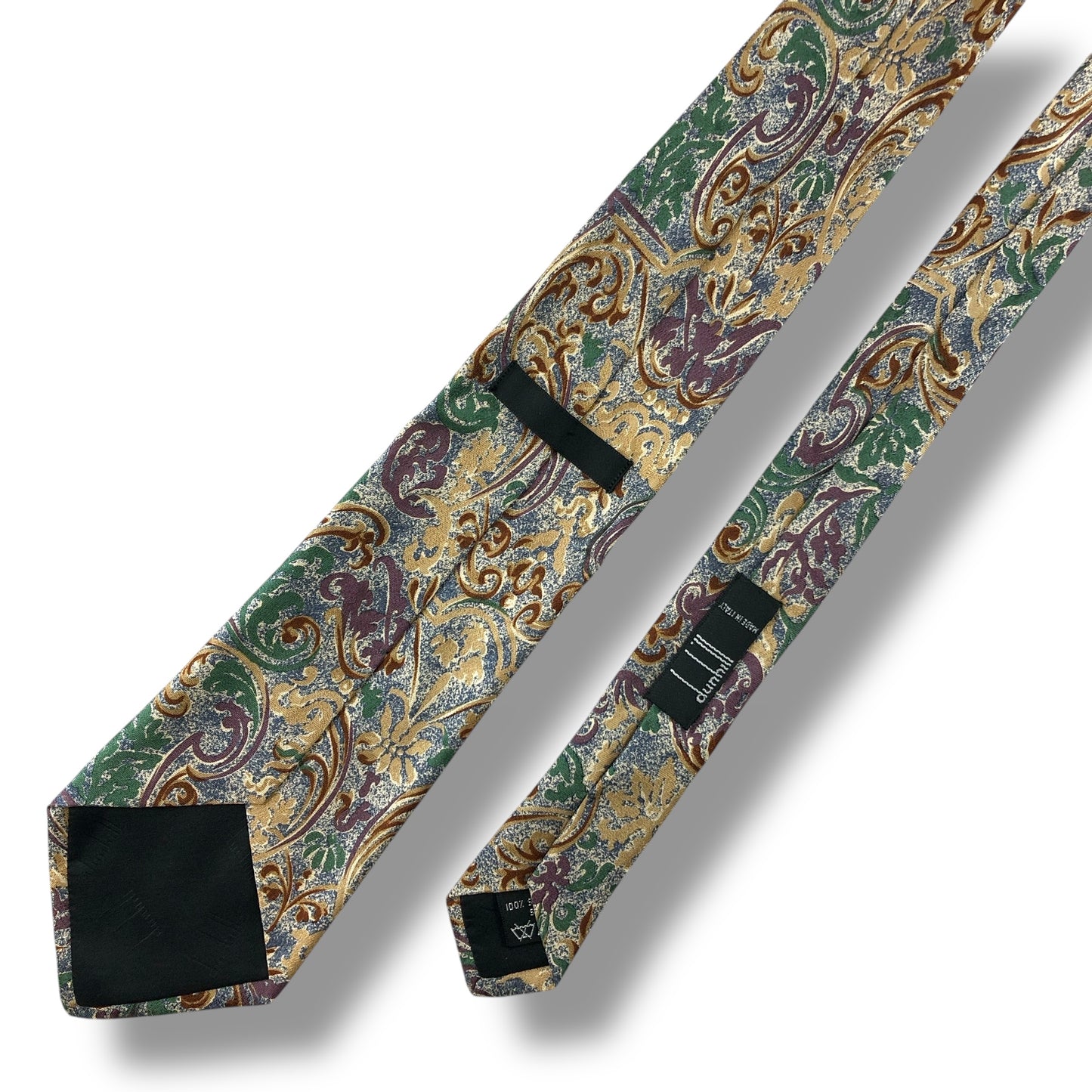 【7163】美品！ダンヒル　ネクタイ　水色系