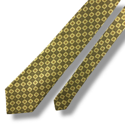 【7164】良品！ジバンシー　ネクタイ　ゴールド系　花柄