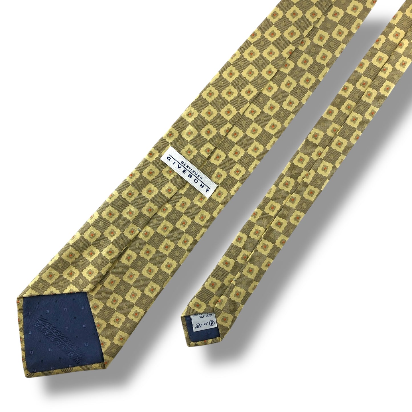 【7164】良品！ジバンシー　ネクタイ　ゴールド系　花柄