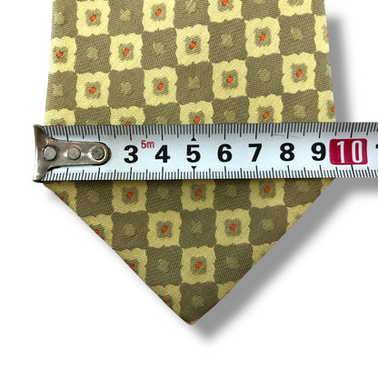 【7164】良品！ジバンシー　ネクタイ　ゴールド系　花柄