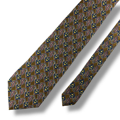 【7167】美品！ランセル　ネクタイ　ブラウン系