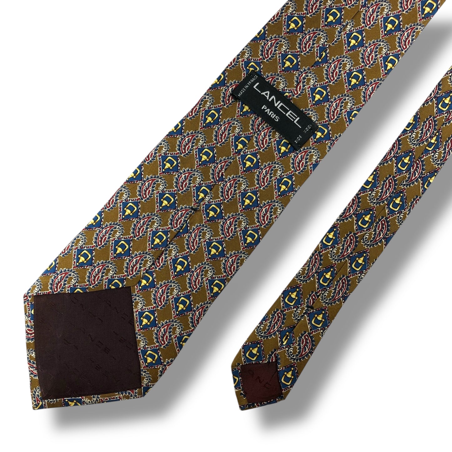 【7167】美品！ランセル　ネクタイ　ブラウン系