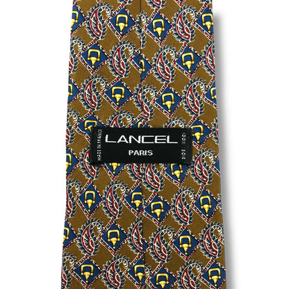 【7167】美品！ランセル　ネクタイ　ブラウン系