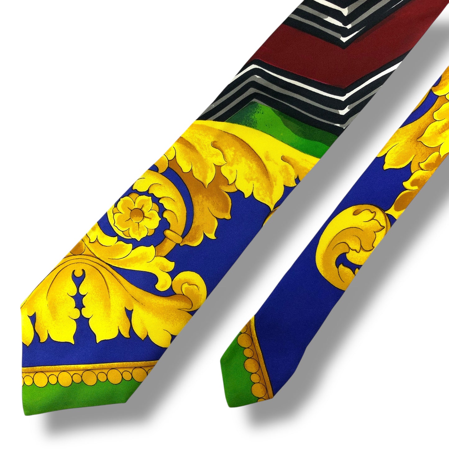 【7169】良品！ジャンニヴェルサーチ　ネクタイ　ブルー系　イエロー系