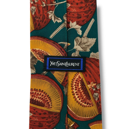 【7170】美品！イヴサンローラン　ネクタイ　グリーン系