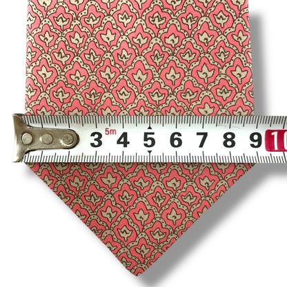 【7173】美品！エルメス　ネクタイ　ピンク系