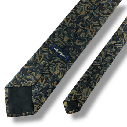 【7177】美品！イヴサンローラン　ネクタイ　グリーン系