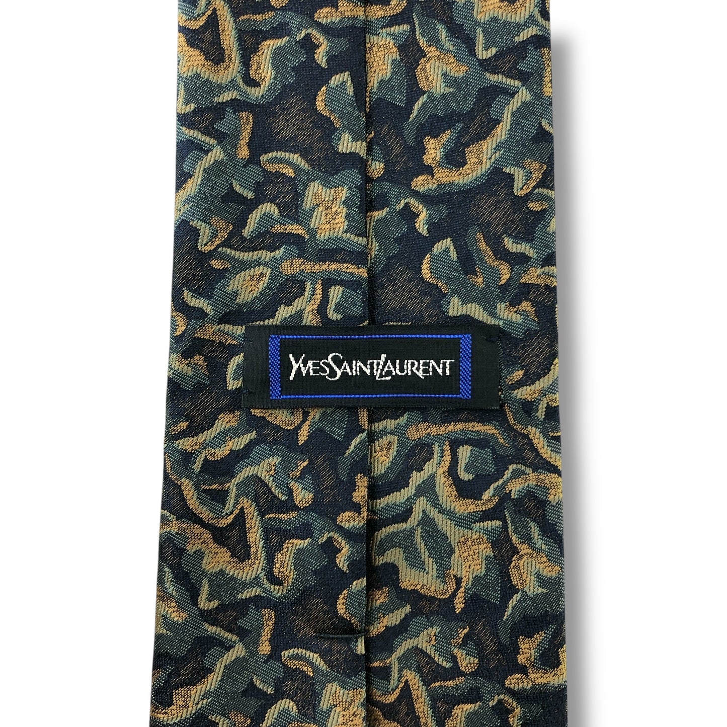 【7177】美品！イヴサンローラン　ネクタイ　グリーン系