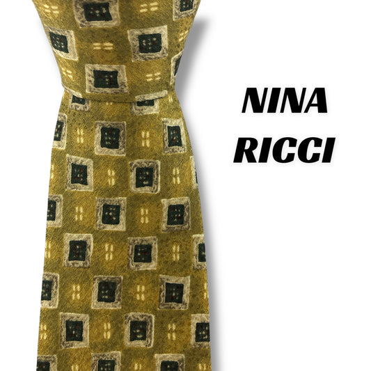 【7193】美品！ニナリッチ　ネクタイ　ゴールド系