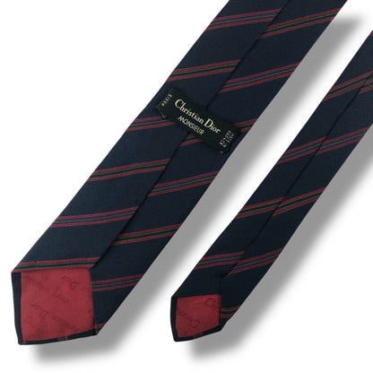 【7200】良品！クリスチャンディオール　ネクタイ　ネイビー系