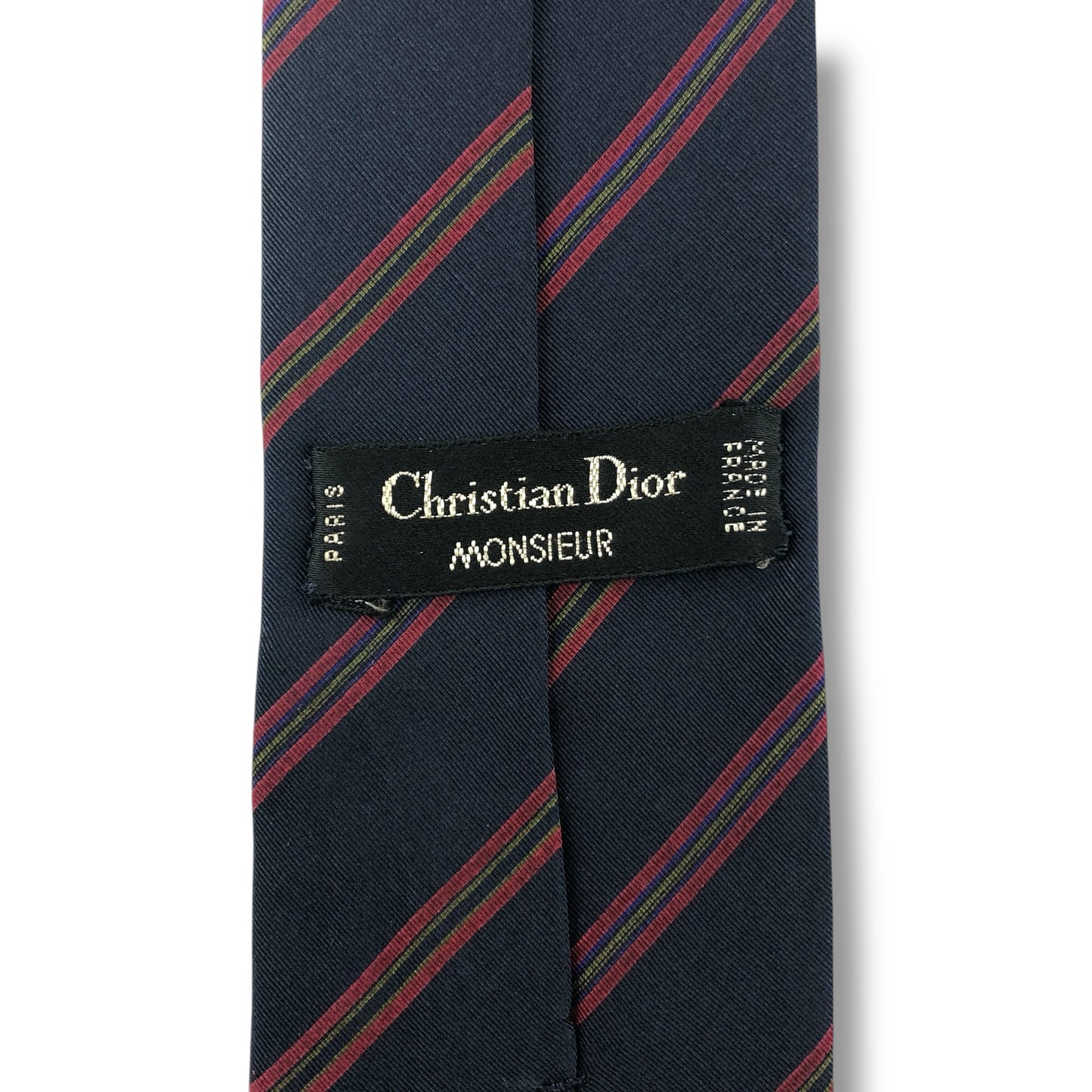 【7200】良品！クリスチャンディオール　ネクタイ　ネイビー系