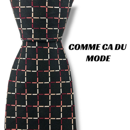 【7203】美品！コムサデモード　ネクタイ　ブラック系