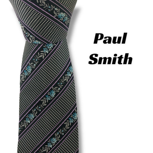 【7216】美品ー良品！ポールスミス　ネクタイ　ブラック系