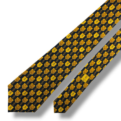 【7232】美品！シャネル　ネクタイ　ネイビー系