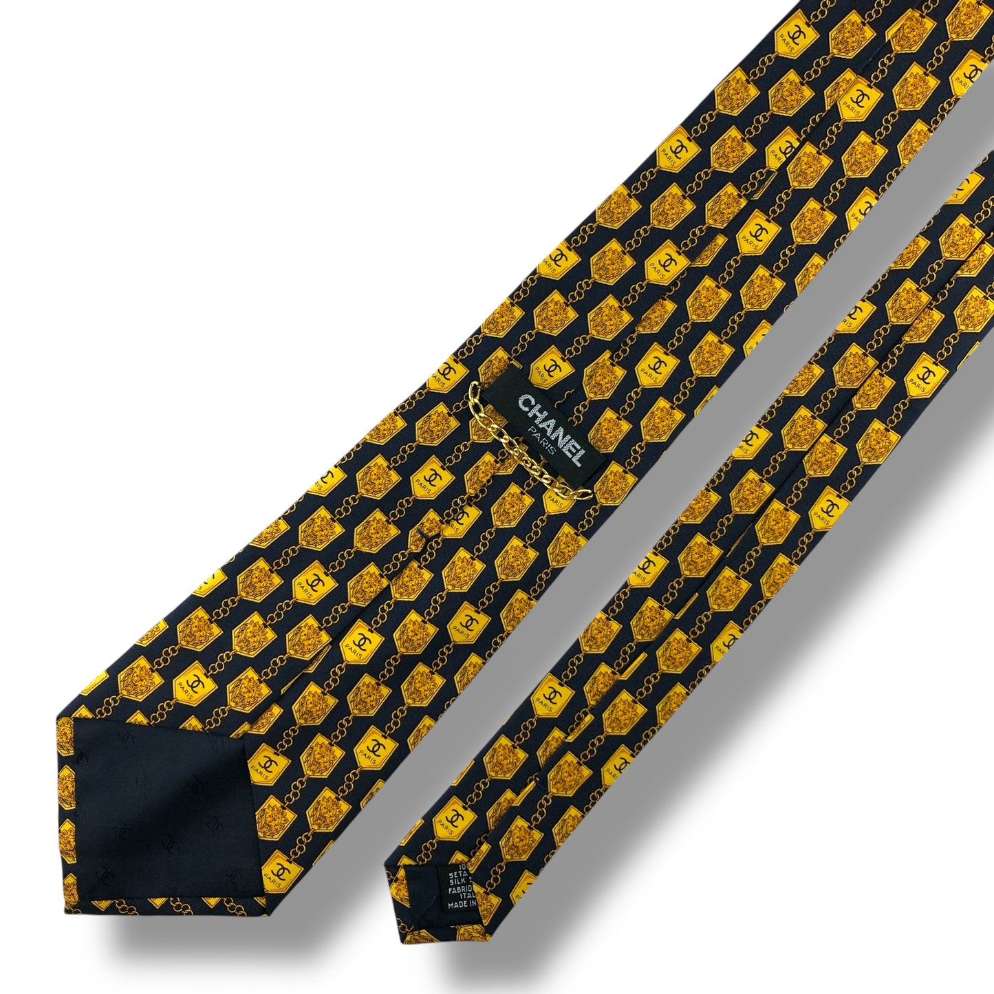 【7232】美品！シャネル　ネクタイ　ネイビー系