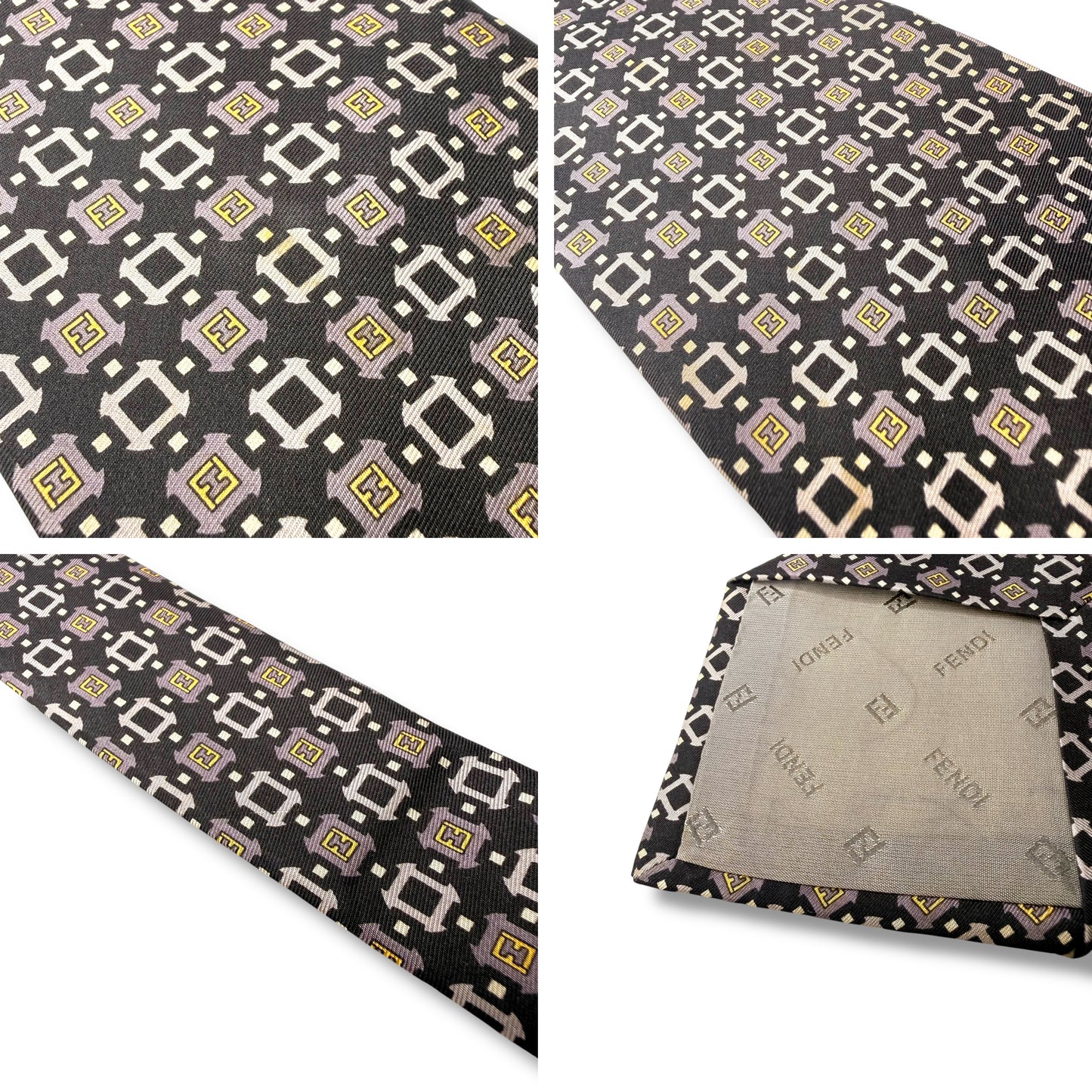 【7856】良品！フェンディ　ネクタイ　ブラック系