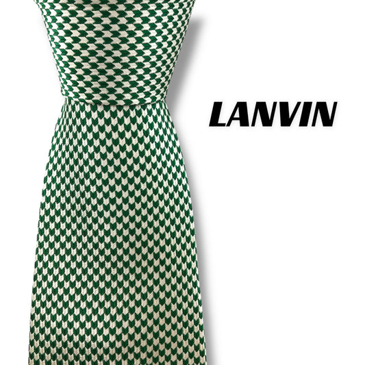 【7250】美品！ランバン　ネクタイ　グリーン系
