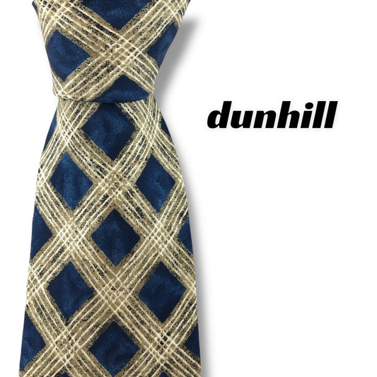 【7252】美品！ダンヒル　ネクタイ　ブルー系