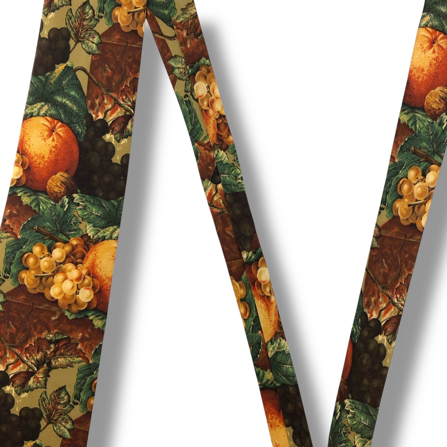 [7254] Beautiful item! Yves Saint Laurent tie, brown, fruit pattern 