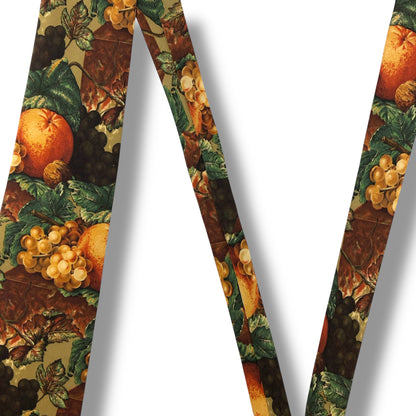 [7254] Beautiful item! Yves Saint Laurent tie, brown, fruit pattern 