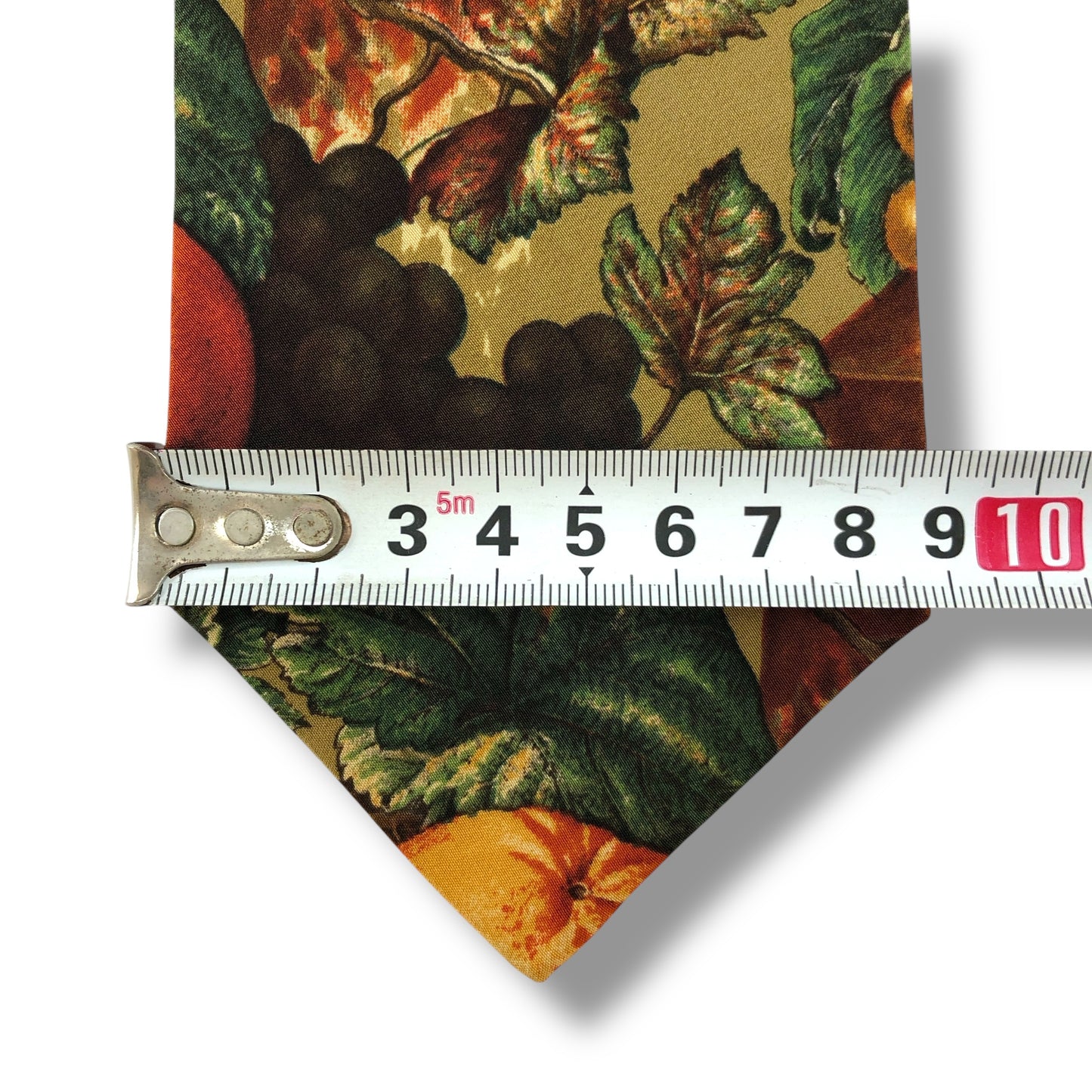 [7254] Beautiful item! Yves Saint Laurent tie, brown, fruit pattern 