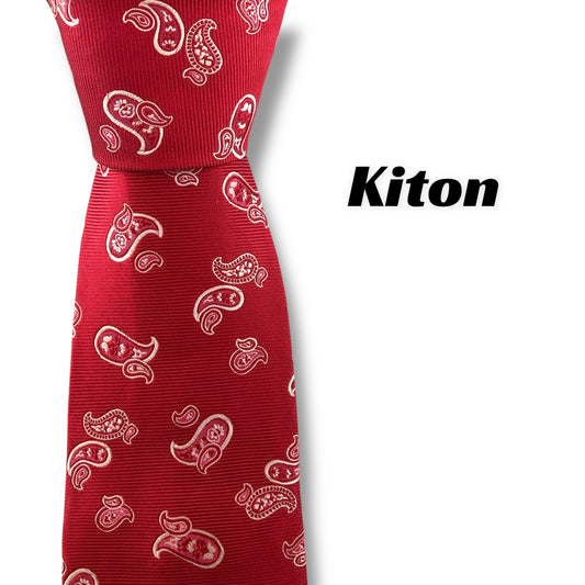 【7261】美品！キートン　ネクタイ　レッド系