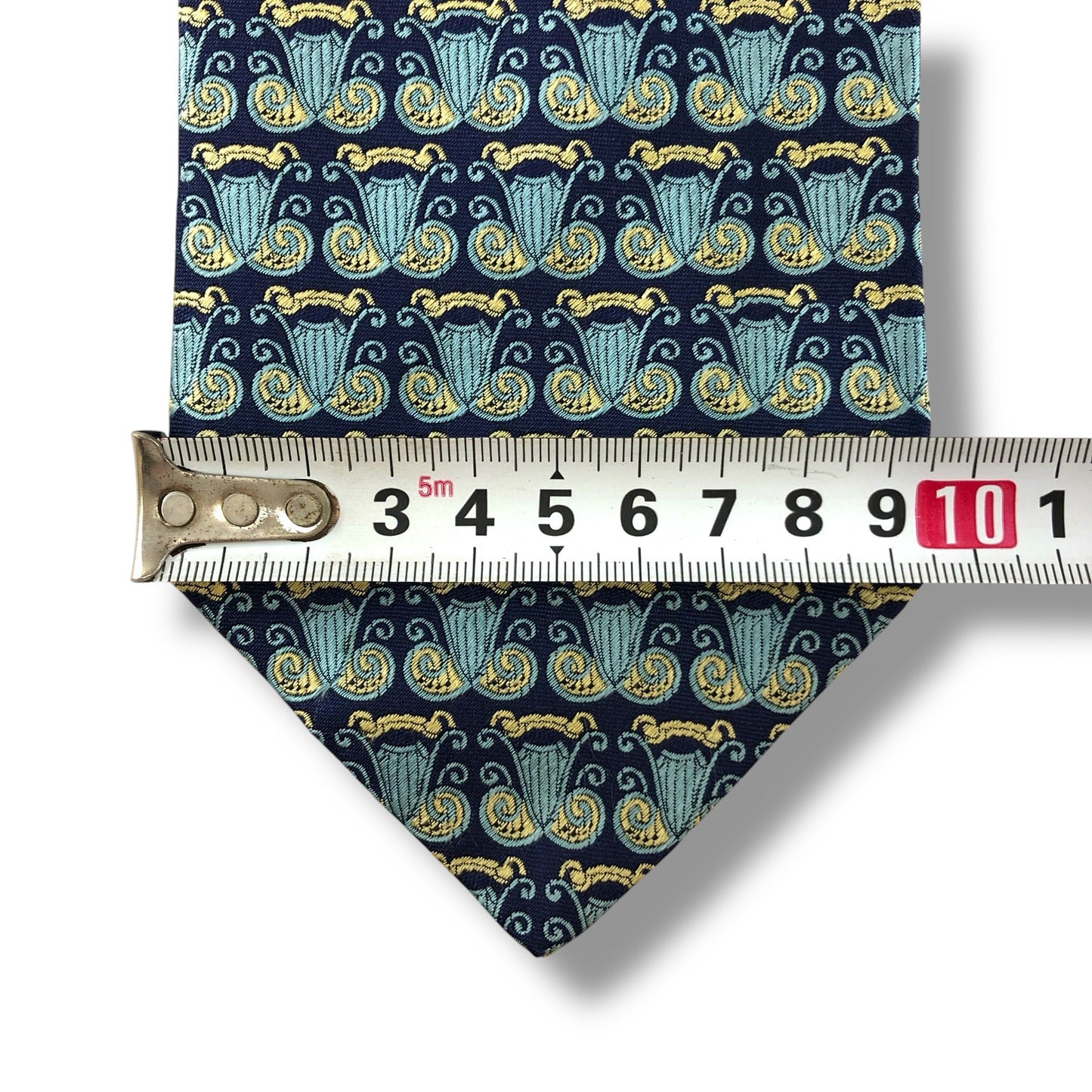 [7264] Good quality! Versace tie, blue 