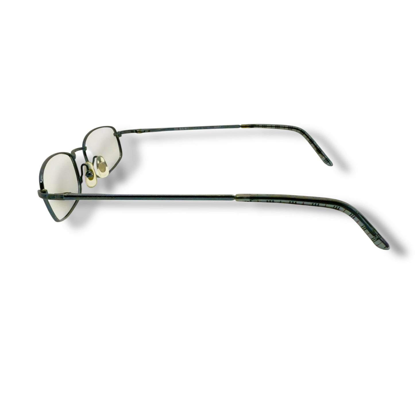 【164】美品ー良品！バーバリー　メガネ　水色系　フレームのみ