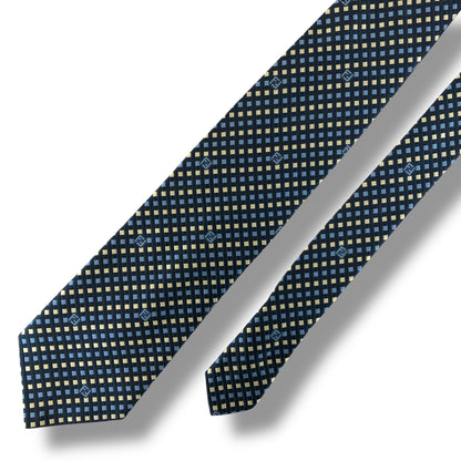 【7282】美品！フェンディ　ネクタイ　ブルー系　ズッカ柄