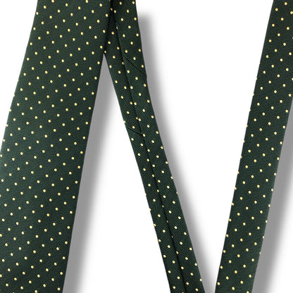 【7295】美品！バーバリーブラックレーベル　ネクタイ　グリーン系　ドット柄