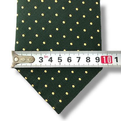 【7295】美品！バーバリーブラックレーベル　ネクタイ　グリーン系　ドット柄