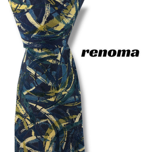 【7315】良品！レノマ　ネクタイ　ブルー系