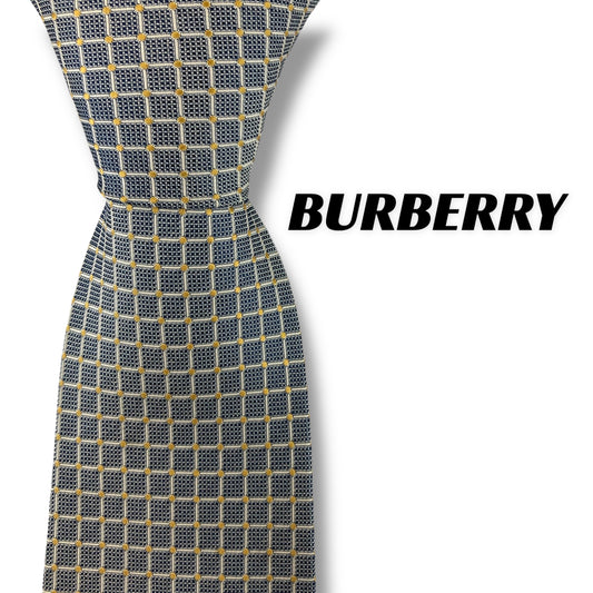 【7321】良品！バーバリー　ネクタイ　ブラック系