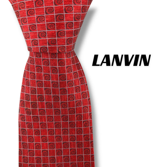 【7326】美品！ランバン　ネクタイ　レッド