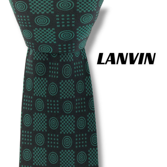 【7336】良品！ランバン　ネクタイ　グリーン系