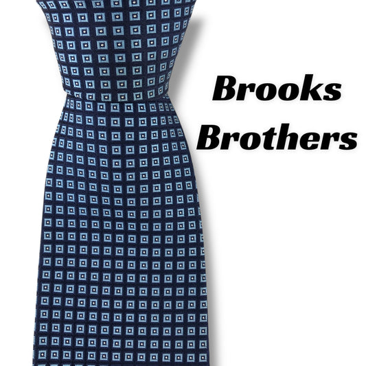 【7346】美品ー良品！ブルックスブラザーズ　ネクタイ　ブルー系