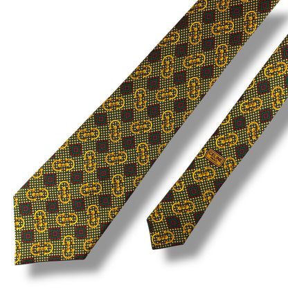 【7356】美品！セリーヌ　ネクタイ　グリーン系