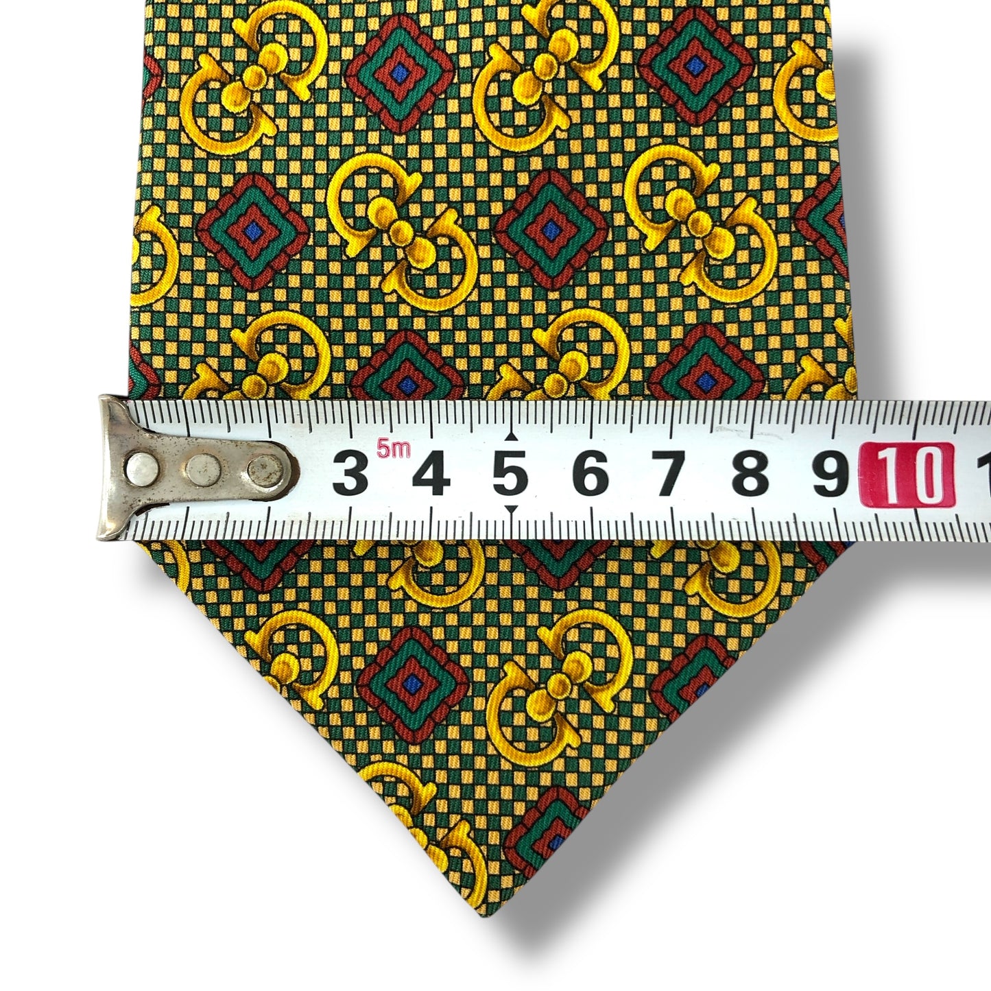 【7356】美品！セリーヌ　ネクタイ　グリーン系