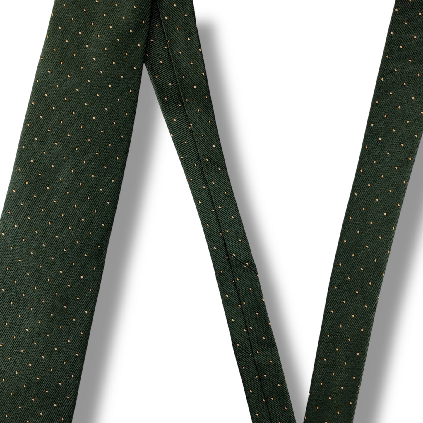 【7360】良品！バーバリー　ネクタイ　緑系　ホースロゴ　ドット柄