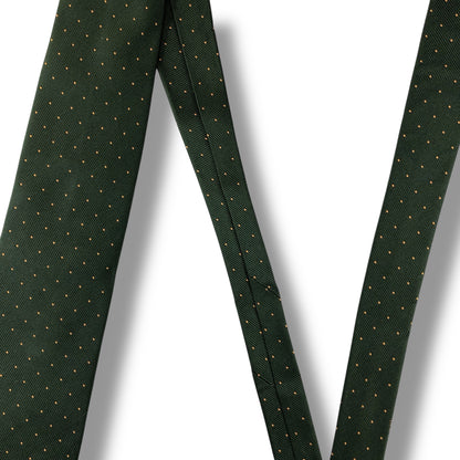 【7360】良品！バーバリー　ネクタイ　緑系　ホースロゴ　ドット柄