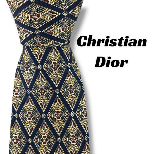 【7366】良品！クリスチャンディオール　ネクタイ　ネイビー系