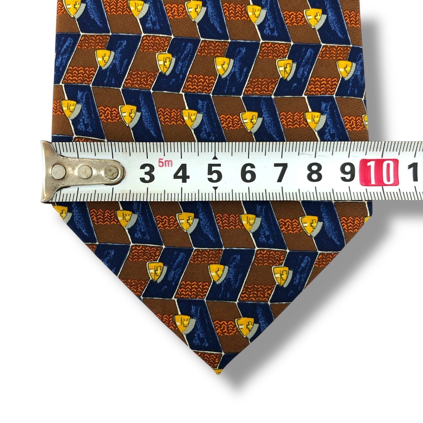 [7377] Beautiful item! Dunhill tie in brown and blue 