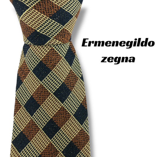 [7384] Beautiful item! Ermenegildo Zegna tie in brown 